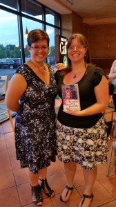 Sarah Wendell and my signed copy of Beyond Heaving Bosoms- The Smart Bitches Guide to Romance Novels 